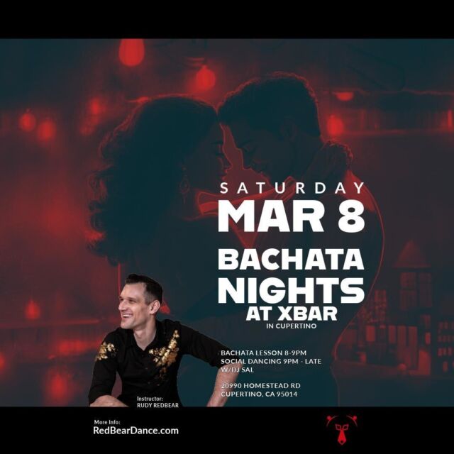 Saturday is bachata night at the X Bar! Come in for a dance lesson and practicing your new moves #Cupertino #SantaClara #CupertinoXBar #Bachata